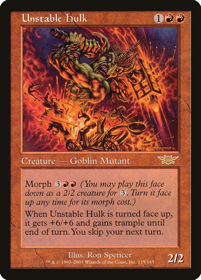 2003 Legions Unstable Hulk rare #115 unlisted card image