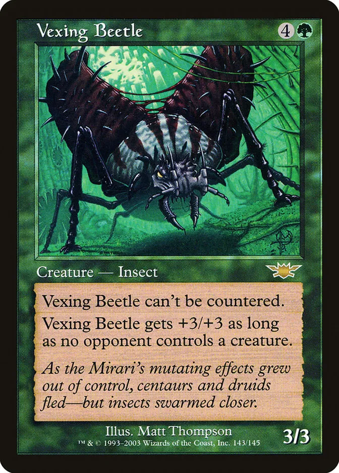 2003 Legions Vexing Beetle rare #143 unlisted card image