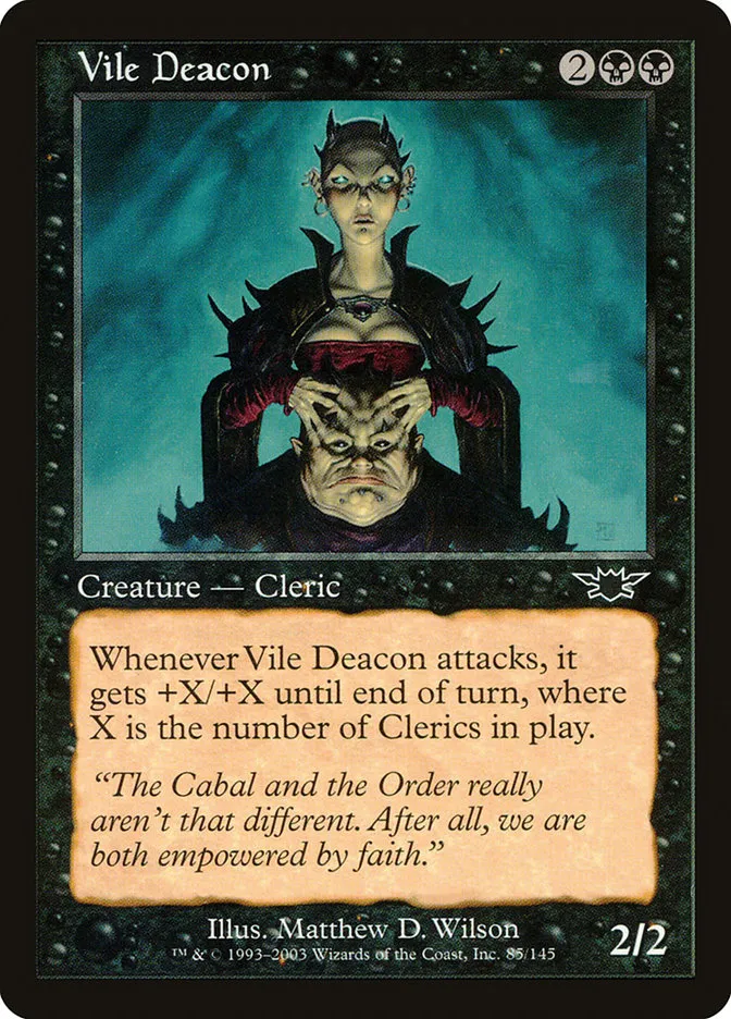 2003 Legions Vile Deacon common #85 unlisted card image