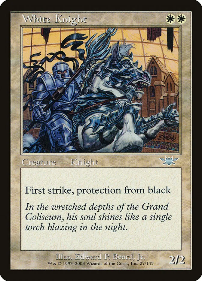 2003 Legions White Knight uncommon #27 unlisted card image