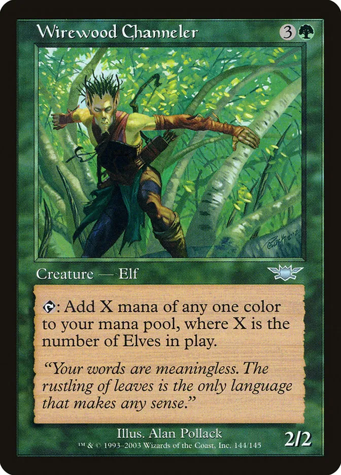 2003 Legions Wirewood Channeler uncommon #144 unlisted card image