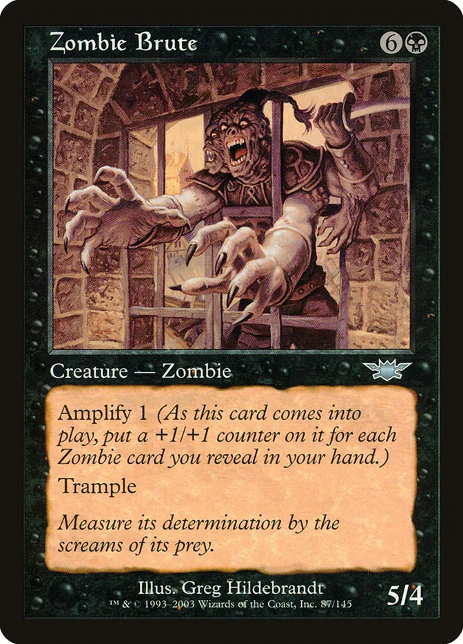 2003 Legions Zombie Brute uncommon #87 unlisted card image