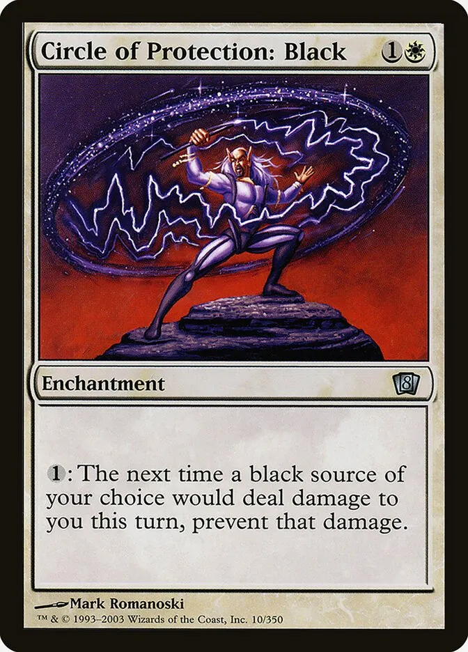 2003 Eighth Edition Circle of Protection: Black uncommon #10★ uncommon card image