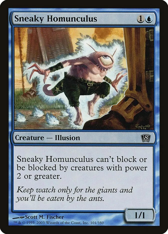 2003 Eighth Edition Sneaky Homunculus common #101★ common card image