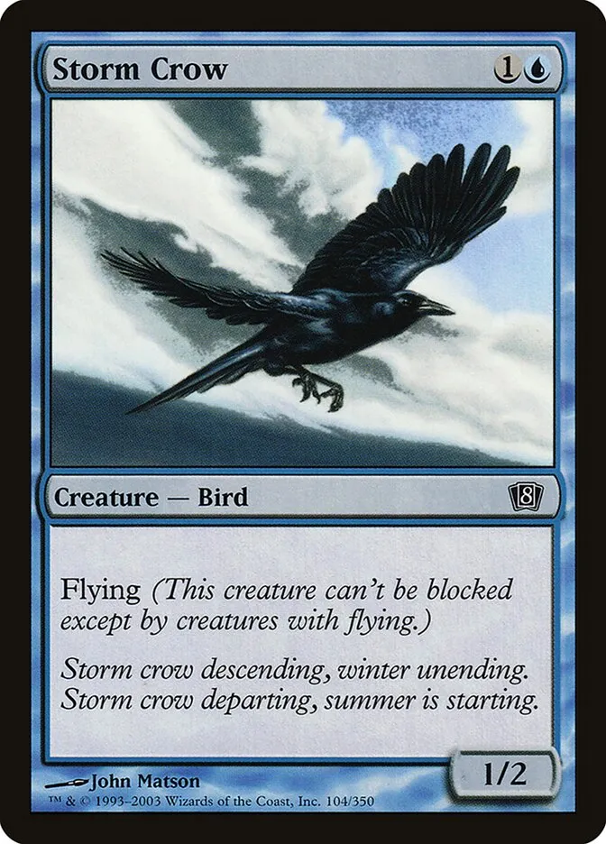 2003 Eighth Edition Storm Crow #104★ common card image