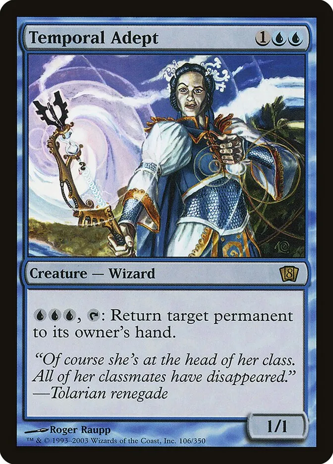 2003 Eighth Edition Temporal Adept #106★ rare card image