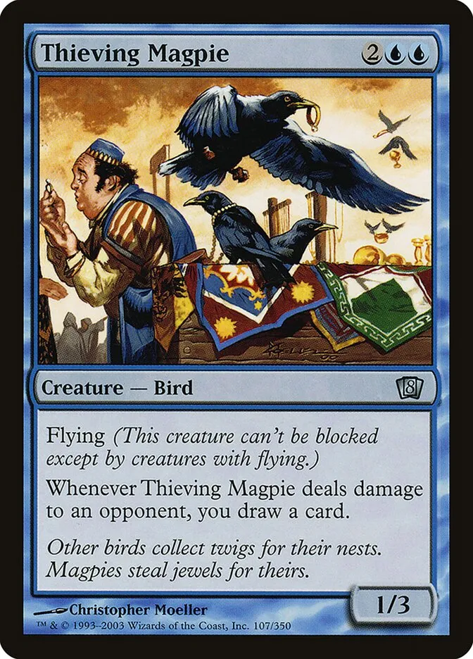 2003 Eighth Edition Thieving Magpie #107★ uncommon card image