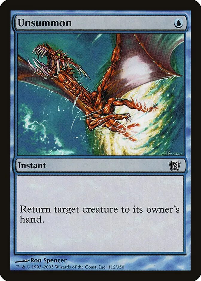 2003 Eighth Edition Unsummon #112★ common card image