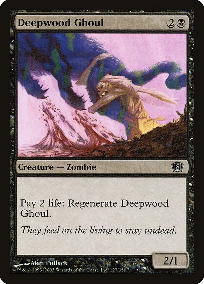 2003 Eighth Edition Deepwood Ghoul #127★ common card image