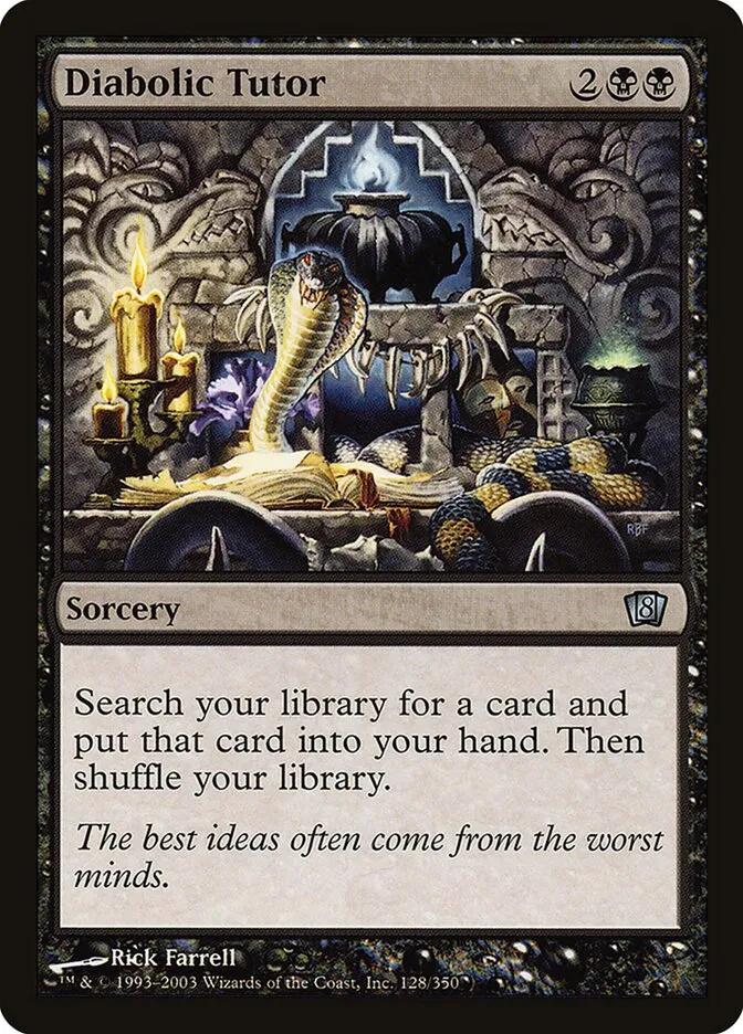 2003 Eighth Edition Diabolic Tutor #128★ uncommon card image
