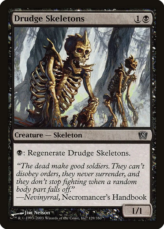 2003 Eighth Edition Drudge Skeletons #129★ common card image