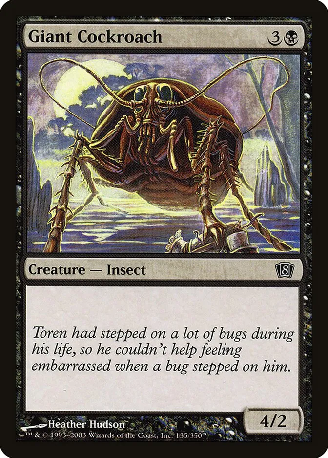 2003 Eighth Edition Giant Cockroach #135★ common card image