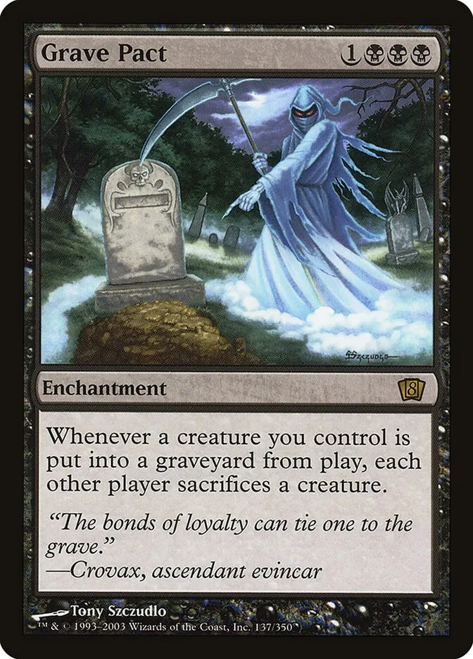 2003 Eighth Edition Grave Pact #137★ rare card image