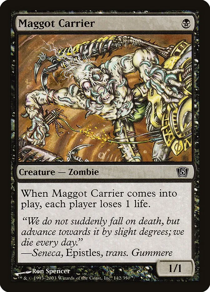 2003 Eighth Edition Maggot Carrier #142★ common card image