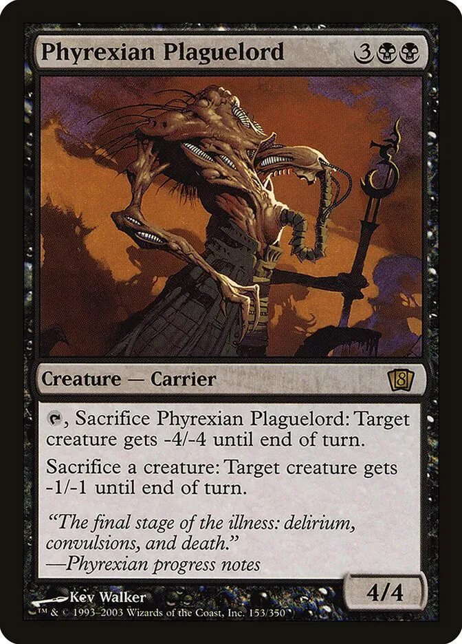 2003 Eighth Edition Phyrexian Plaguelord #153★ rare card image