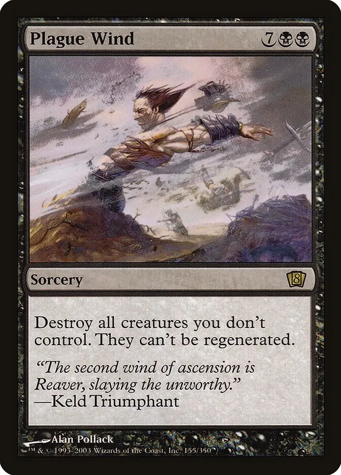 2003 Eighth Edition Plague Wind #155★ rare card image