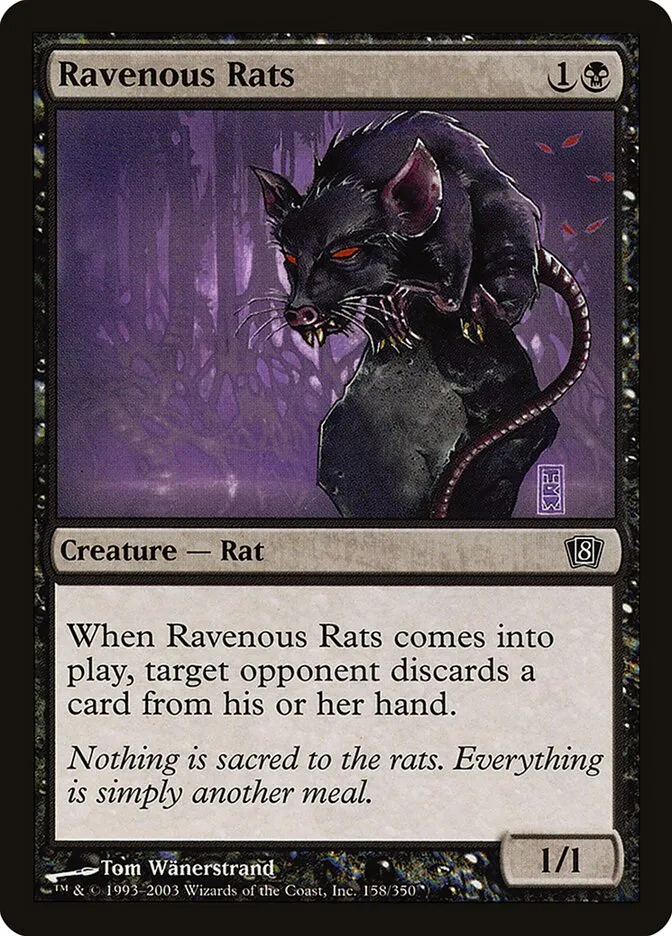 2003 Eighth Edition Ravenous Rats #158★ common card image