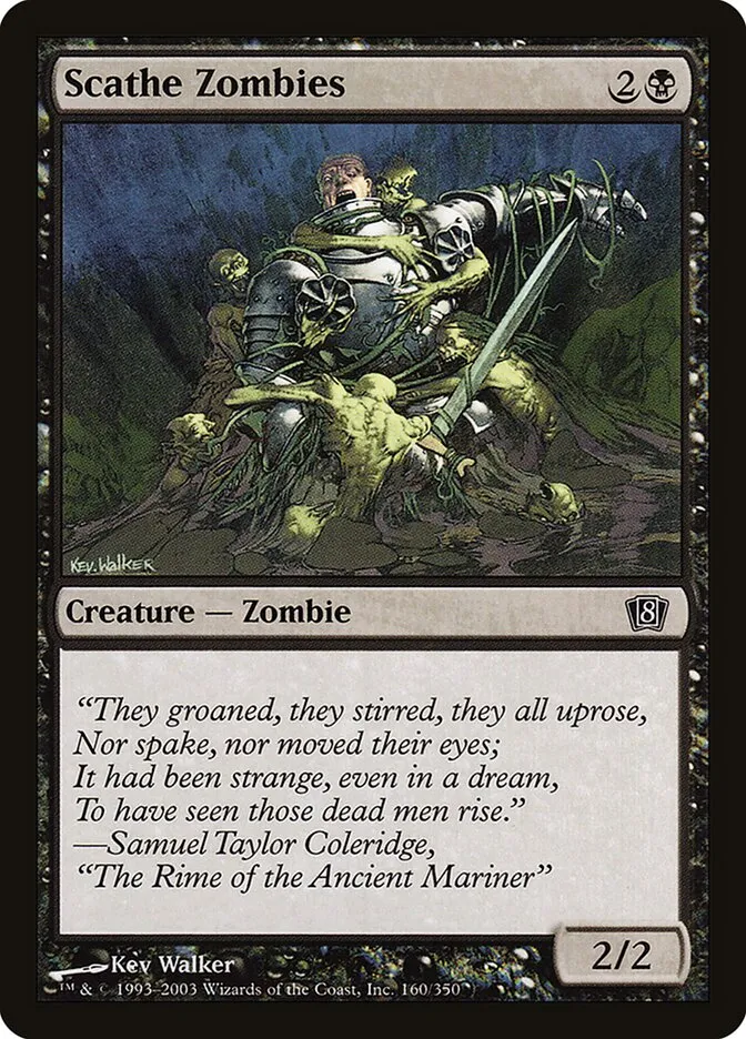 2003 Eighth Edition Scathe Zombies #160★ common card image