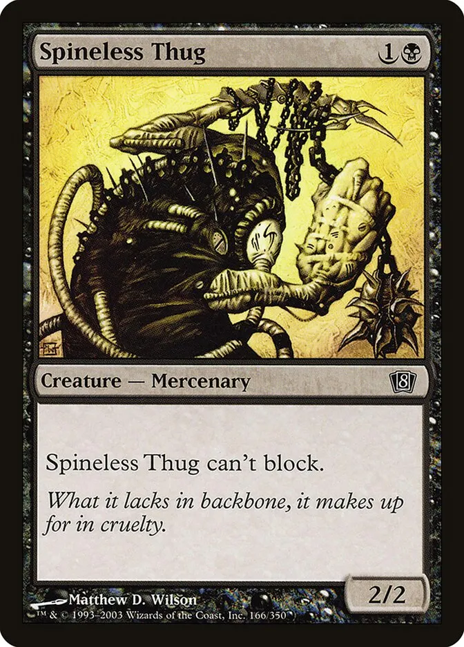 2003 Eighth Edition Spineless Thug #166★ common card image