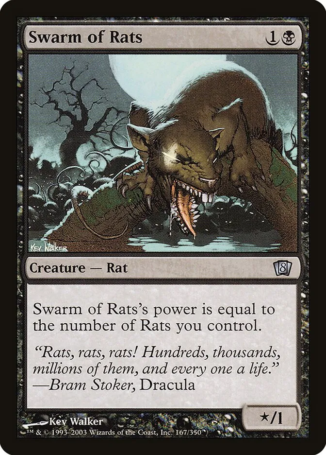 2003 Eighth Edition Swarm of Rats #167★ uncommon card image