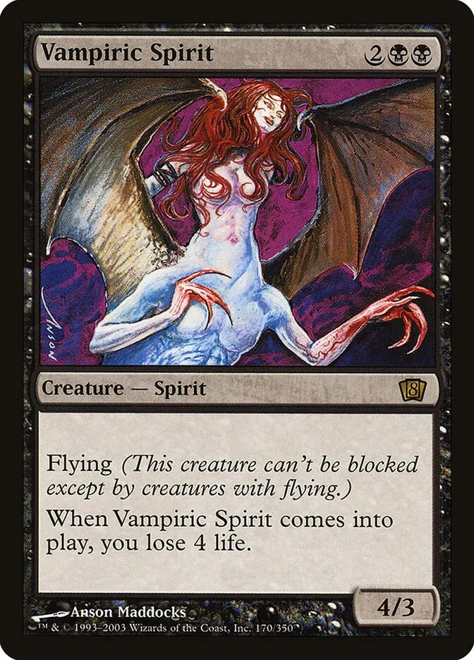 2003 Eighth Edition Vampiric Spirit #170★ rare card image