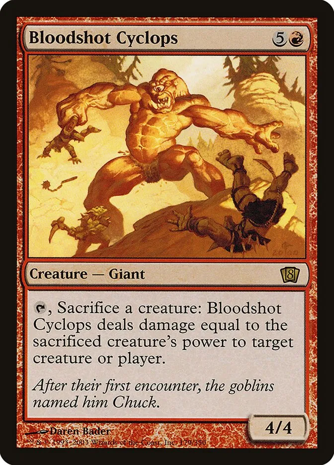 2003 Eighth Edition Bloodshot Cyclops #179★ rare card image