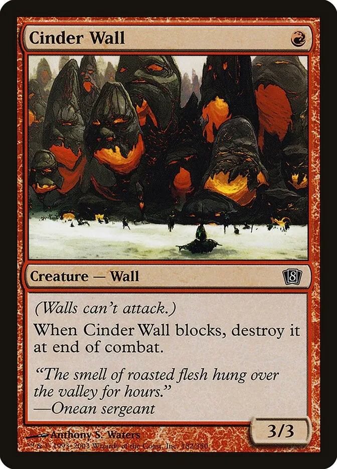 2003 Eighth Edition Cinder Wall #182★ common card image
