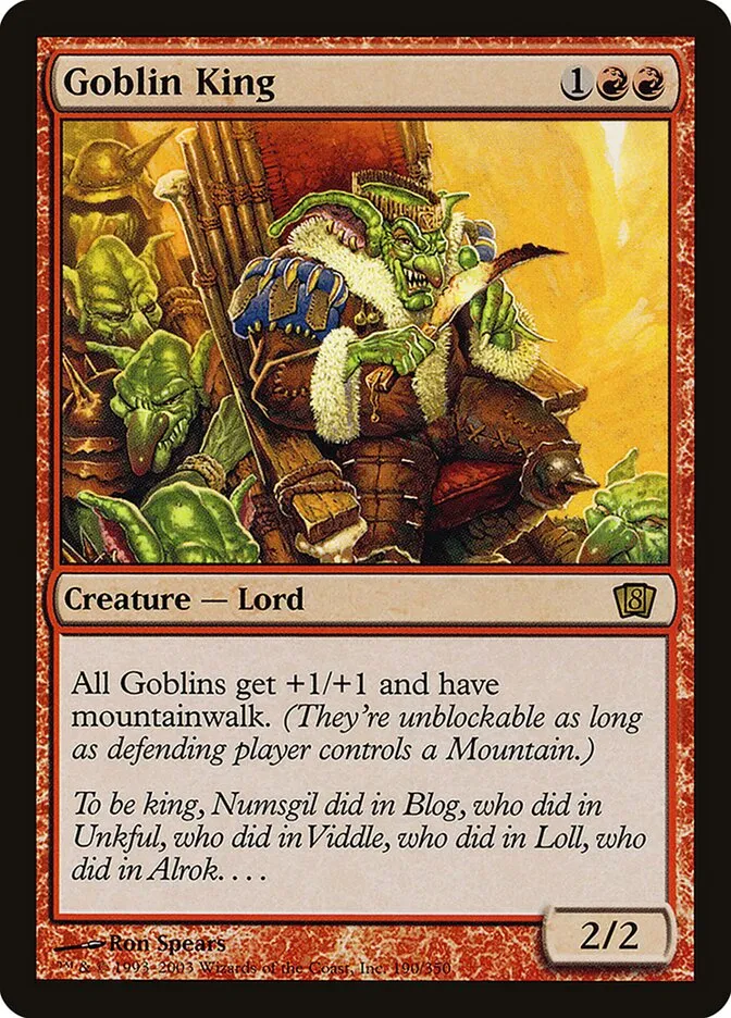 2003 Eighth Edition Goblin King #190★ rare card image