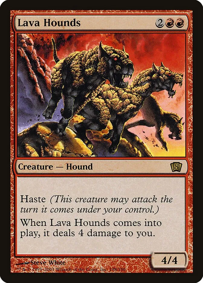 2003 Eighth Edition Lava Hounds #198★ rare card image