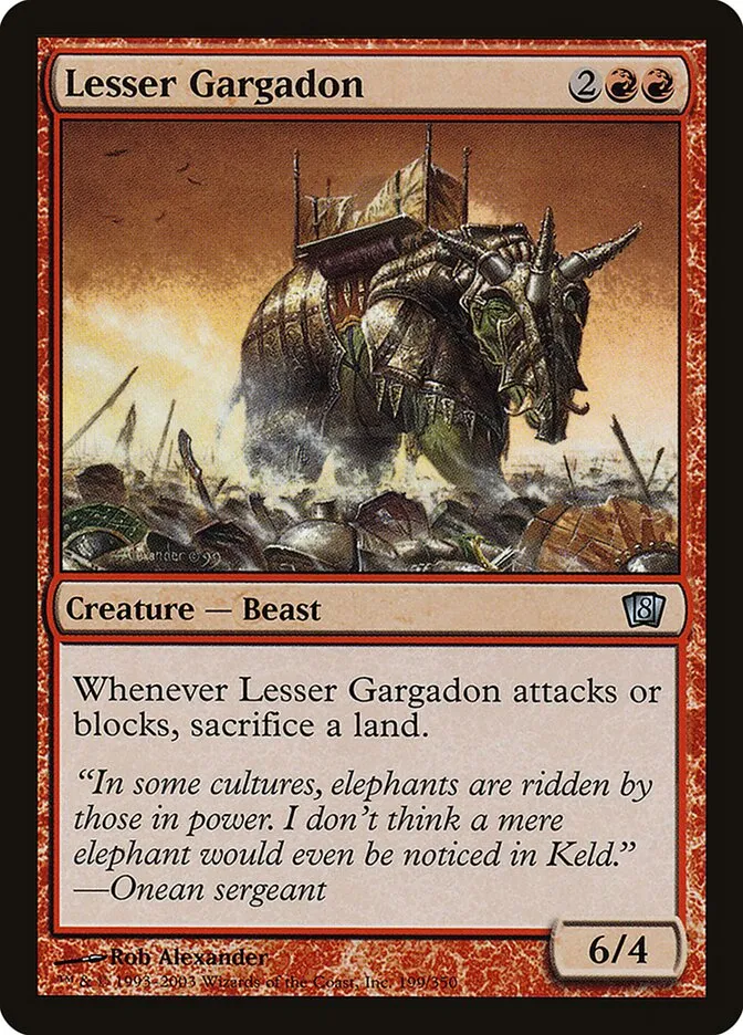 2003 Eighth Edition Lesser Gargadon #199★ uncommon card image