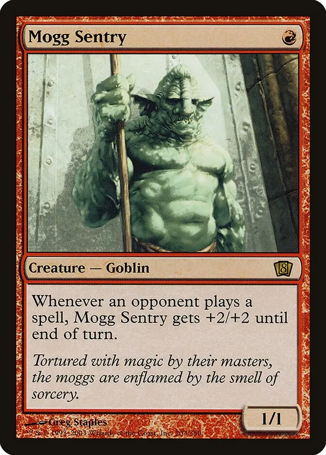 2003 Eighth Edition Mogg Sentry #203★ rare card image