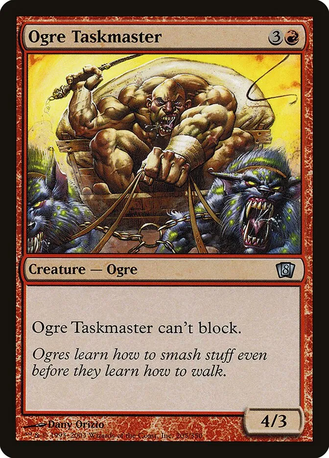 2003 Eighth Edition Ogre Taskmaster #205★ uncommon card image