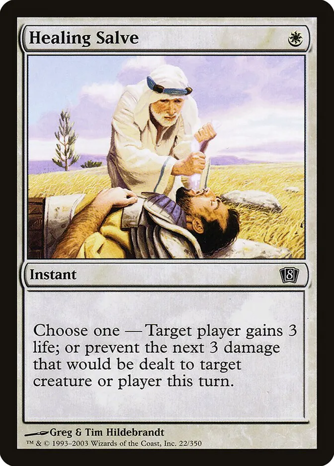 2003 Eighth Edition Healing Salve #22★ common card image