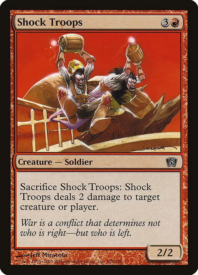 2003 Eighth Edition Shock Troops #223★ common card image
