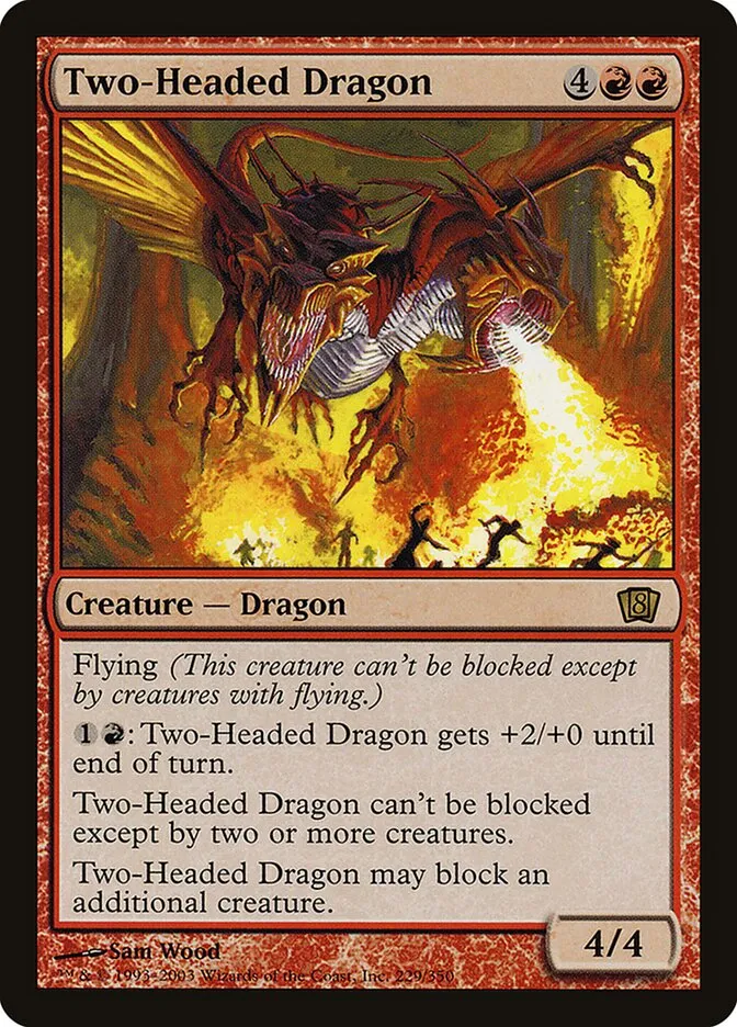 2003 Eighth Edition Two-Headed Dragon #229★ rare card image