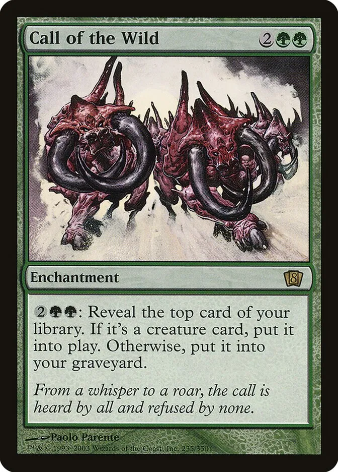 2003 Eighth Edition Call of the Wild #235★ rare card image
