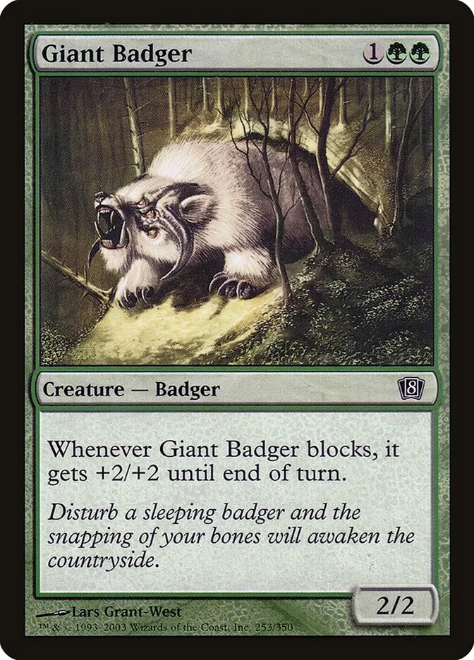 2003 Eighth Edition Giant Badger #253★ common card image