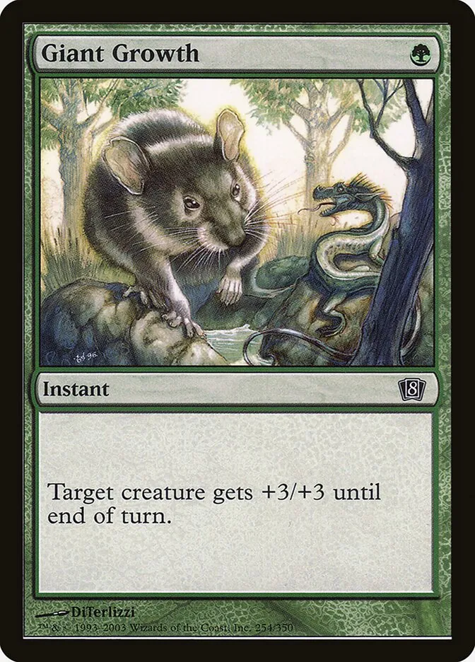 2003 Eighth Edition Giant Growth #254★ common card image