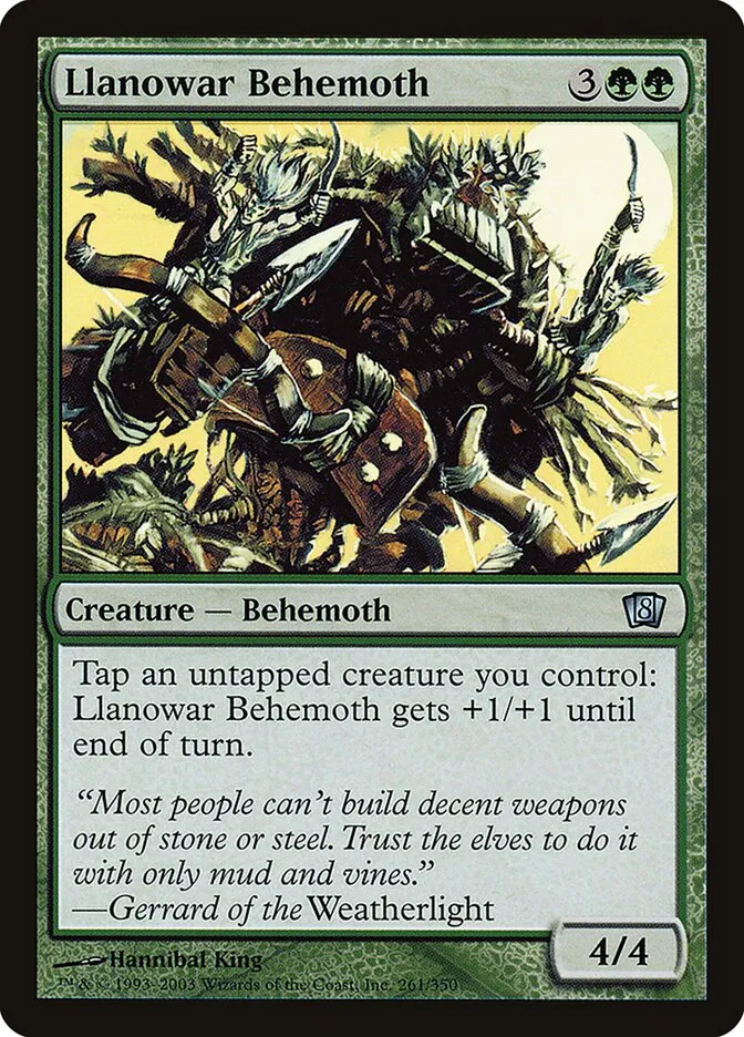 2003 Eighth Edition Llanowar Behemoth #261★ uncommon card image