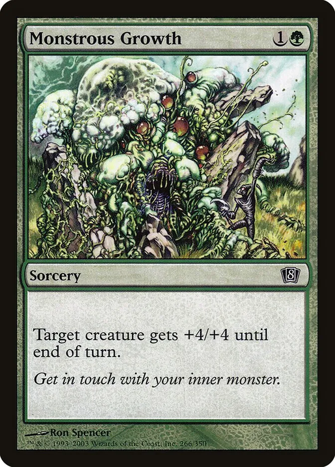 2003 Eighth Edition Monstrous Growth #266★ common card image