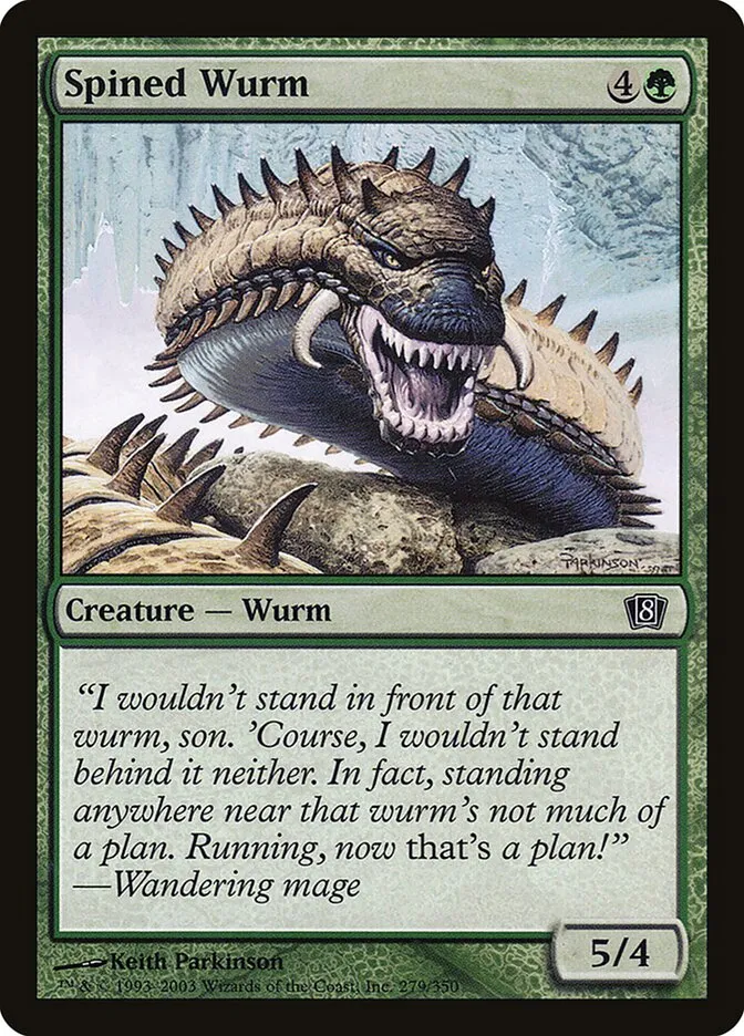 2003 Eighth Edition Spined Wurm #279★ common card image