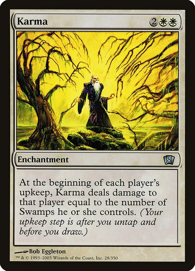2003 Eighth Edition Karma #28★ uncommon card image