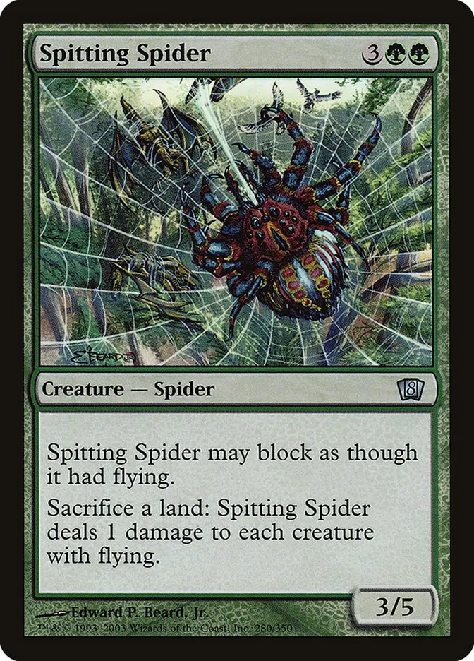 2003 Eighth Edition Spitting Spider #280★ uncommon card image