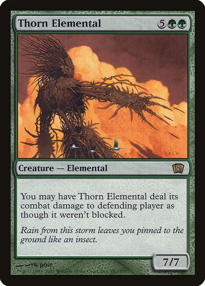 2003 Eighth Edition Thorn Elemental #283★ rare card image