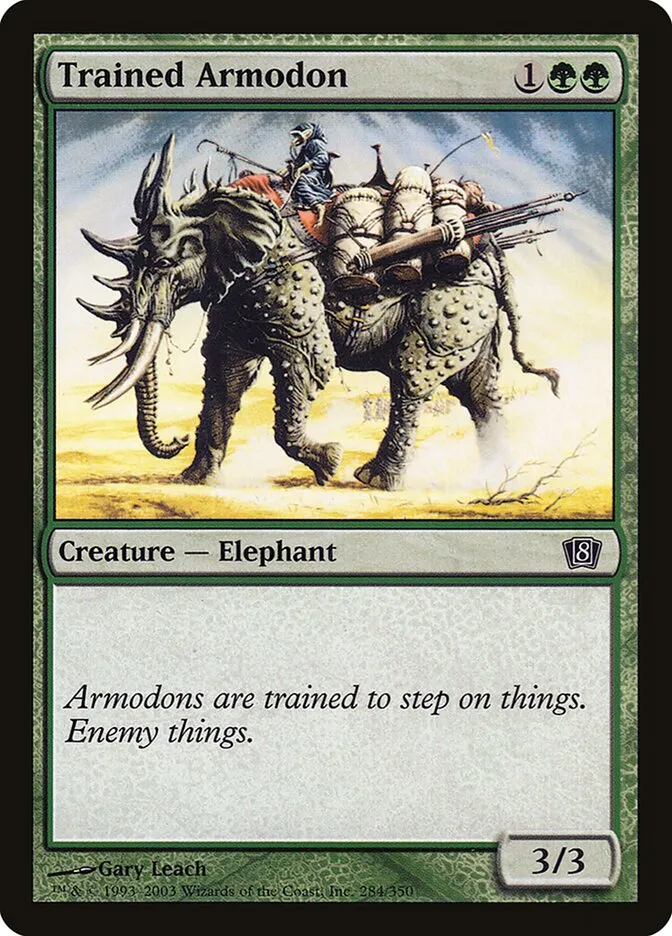 2003 Eighth Edition Trained Armodon #284★ common card image