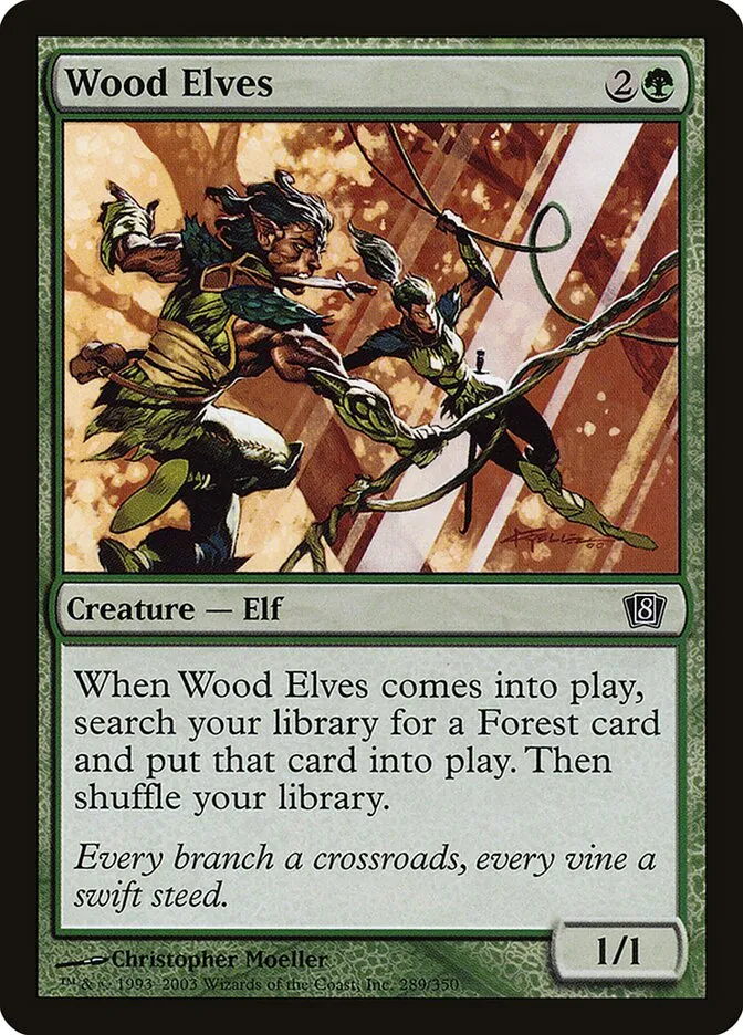 2003 Eighth Edition Wood Elves #289★ common card image