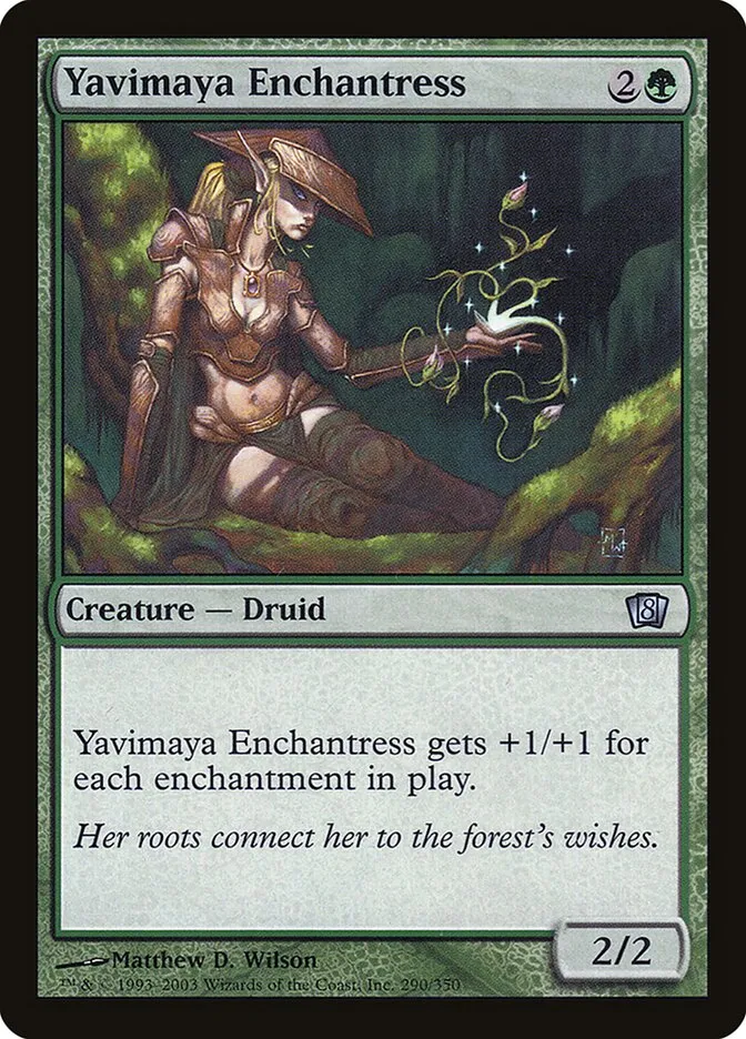 2003 Eighth Edition Yavimaya Enchantress #290★ uncommon card image