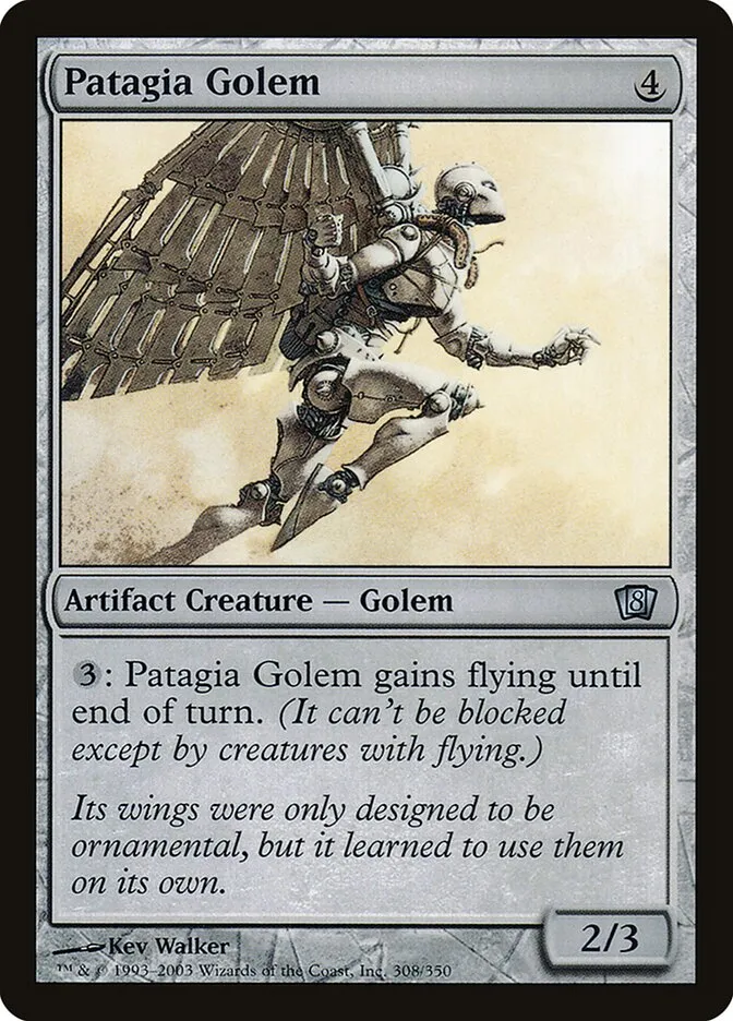 2003 Eighth Edition Patagia Golem #308★ uncommon card image