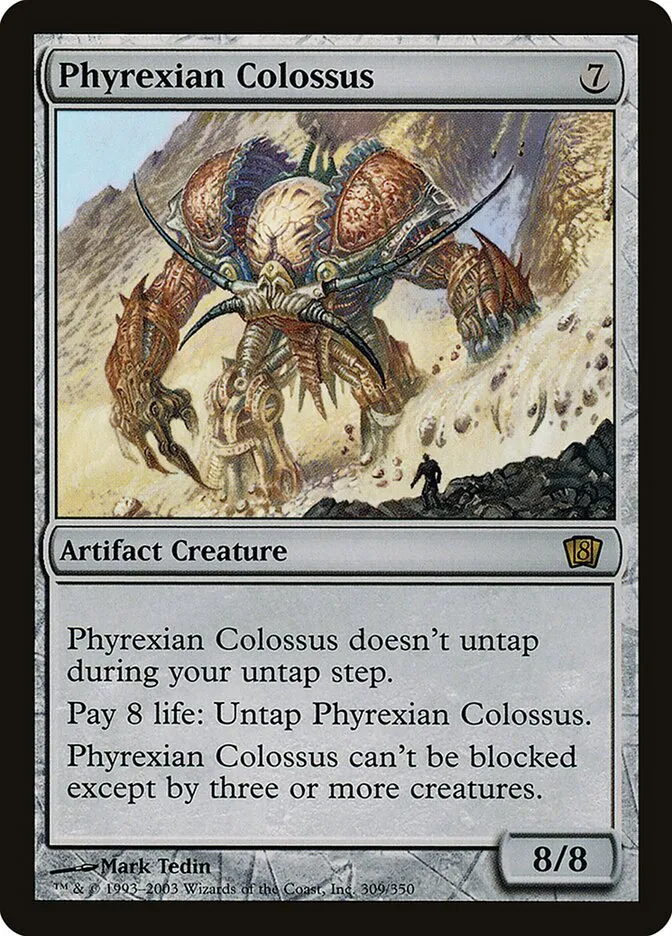 2003 Eighth Edition Phyrexian Colossus #309★ rare card image