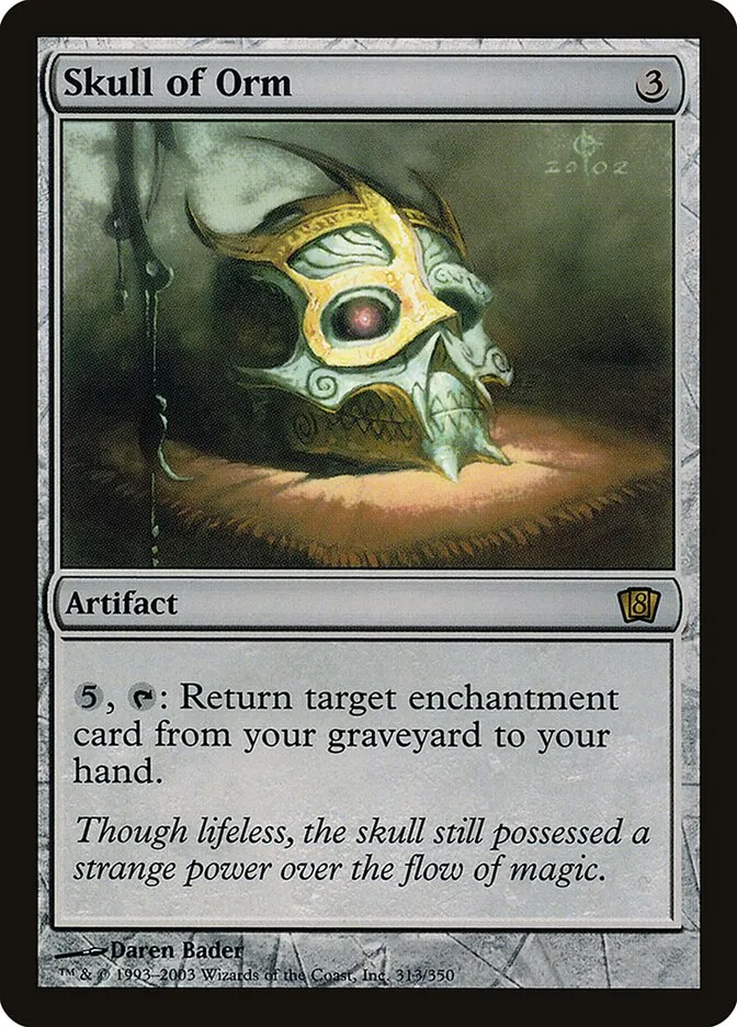 2003 Eighth Edition Skull of Orm #313★ rare card image